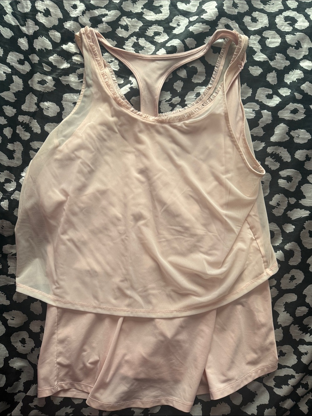 Light Pink Racerback Sleep Tank & Short Set - Women Intimates